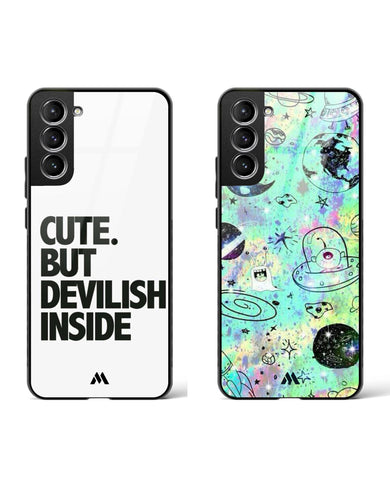 Extraterrestrial Devil Glass Case Phone Cover Combo-(Samsung)