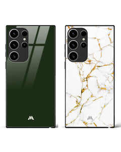Calacatta Seaweed Glass Case Phone Cover Combo (Samsung)