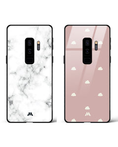 Rain over Bleached Marble Glass Case Phone Cover Combo (Samsung)