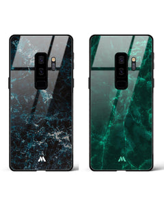 Olive Wavefront Marble Glass Case Phone Cover Combo (Samsung)