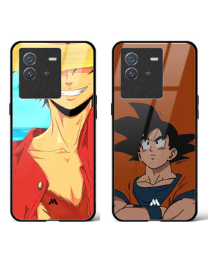 Goku Pirate King Glass Case Phone Cover Combo-(Vivo)