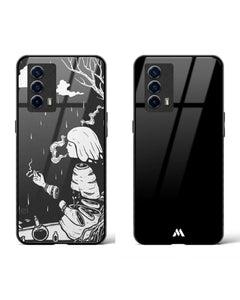 All Black Batman Glass Case Phone Cover Combo (Vivo)