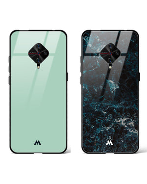 Wavefront Lime Cliffs Glass Case Phone Cover Combo-(Vivo)