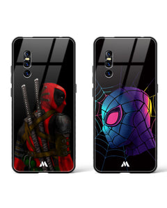 Fluroflare Spiderman Burst Glass Case Phone Cover Combo (Vivo)