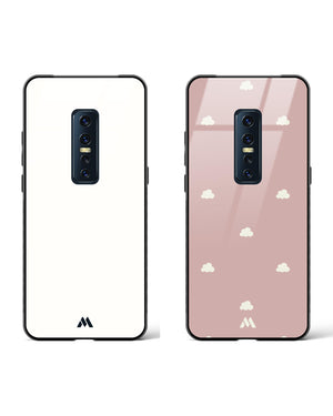 Dreaming Vanilla Clouds Glass Case Phone Cover Combo (Vivo)