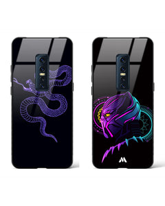 Panther Neon Snake Glass Case Phone Cover Combo (Vivo)
