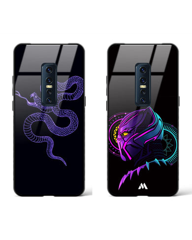 Panther Neon Snake Glass Case Phone Cover Combo-(Vivo)