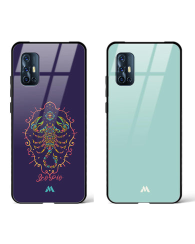 Sage Scorpio Connection Glass Case Phone Cover Combo (Vivo)