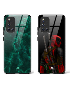 Deadpool's Olive Riddle Glass Case Phone Cover Combo (Vivo)