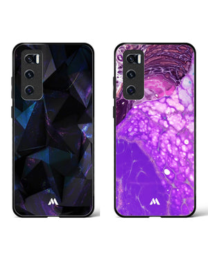 Purple Nocturnal Origami Glass Case Phone Cover Combo (Vivo)