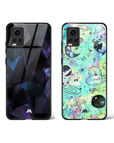 Extra-Terrestrial Origami Glass Case Phone Cover Combo-(Vivo)