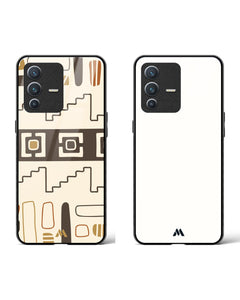 White Vanilla Aztec Glass Case Phone Cover Combo (Vivo)