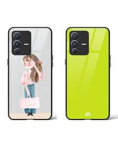 Lime Foam Savior Glass Case Phone Cover Combo (Vivo)