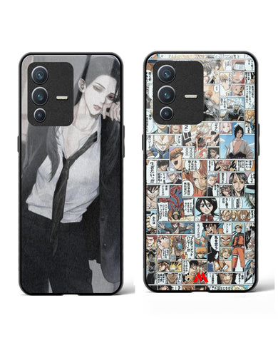 Manga Handsome Vampire Glass Case Phone Cover Combo-(Vivo)