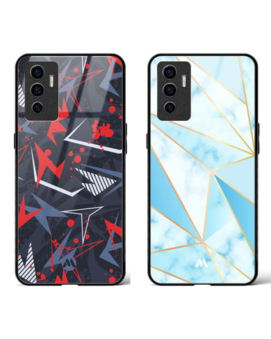 Golden Blue Blood Dance Glass Case Phone Cover Combo-(Vivo)