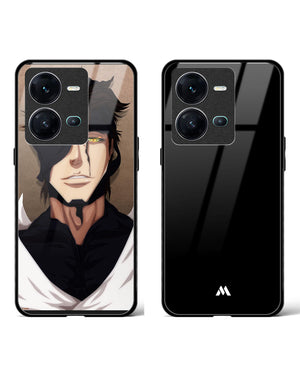 All Black Aizen Sosuke Glass Case Phone Cover Combo-(Vivo)
