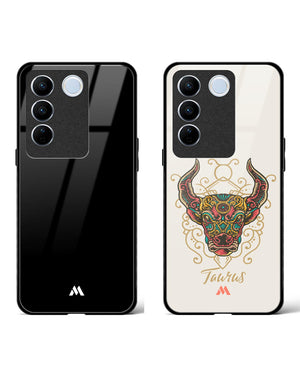 Taurus Black Fusion Glass Case Phone Cover Combo (Vivo)