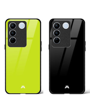 Black Lime Fusion Glass Case Phone Cover Combo (Vivo)