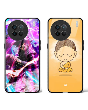 Zen Buddha Neon Glass Case Phone Cover Combo-(Vivo)