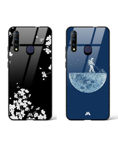 Moonscaping Dahlias Glass Case Phone Cover Combo (Vivo)