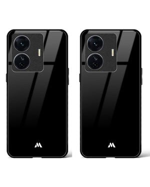 All Black All Black Glass Case Phone Cover Combo (Vivo)