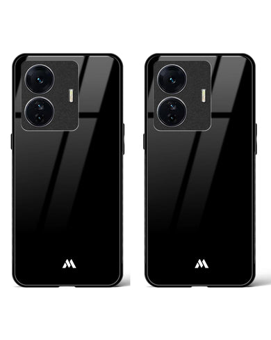 All Black All Black Glass Case Phone Cover Combo (Vivo)
