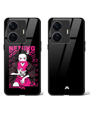 The All-Black Demon Doll Glass Case Phone Cover Combo-(Vivo)