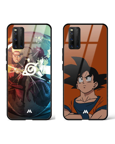 Goku x Naruto Sasuke Glass Case Phone Cover Combo-(Vivo)