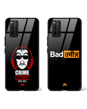 Bad Tameez Crime Master Glass Case Phone Cover Combo-(Vivo)