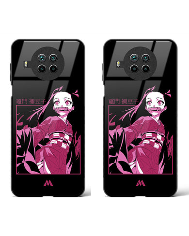 Blood Moon Nezuko Glass Case Phone Cover Combo-(Xiaomi)