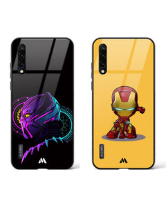 Chibi Ironman Fluroflare Glass Case Phone Cover Combo (Xiaomi)