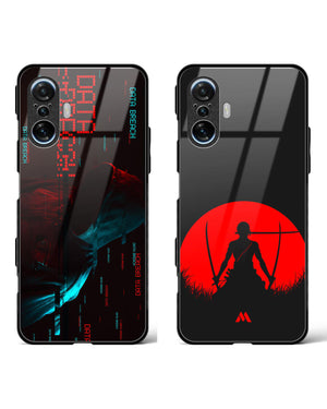 Roronoa Zoro Hooded Hacker Glass Case Phone Cover Combo-(Xiaomi)