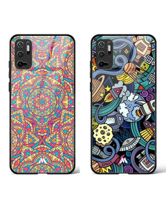 Spacing Out Chaos Geometry Glass Case Phone Cover Combo (Xiaomi)