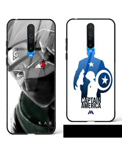 Captain Origins Kakashi Glass Case Phone Cover Combo (Xiaomi)