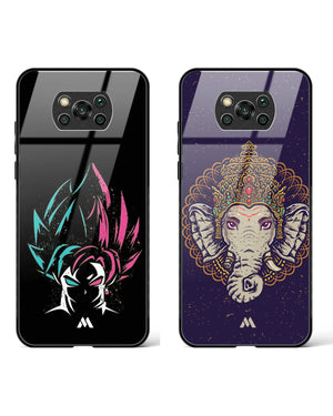 Ganesha Goku Vegeta Glass Case Phone Cover Combo-(Xiaomi)
