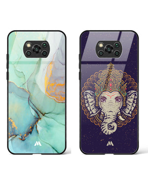 Hand Ganesha Green Shale Glass Case Phone Cover Combo-(Xiaomi)