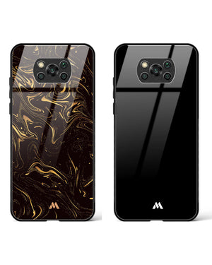 The All Black Gold Glass Case Phone Cover Combo-(Xiaomi)