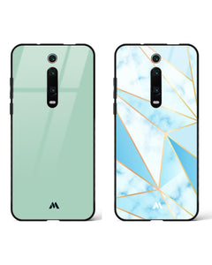 Gold and Blue Lime Glass Case Phone Cover Combo (Xiaomi)