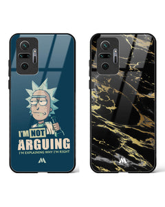 Onyx Marble Morty Glass Case Phone Cover Combo (Xiaomi)