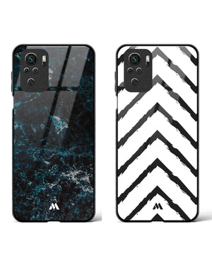 Zig Zags Cliffs Glass Case Phone Cover Combo-(Xiaomi)