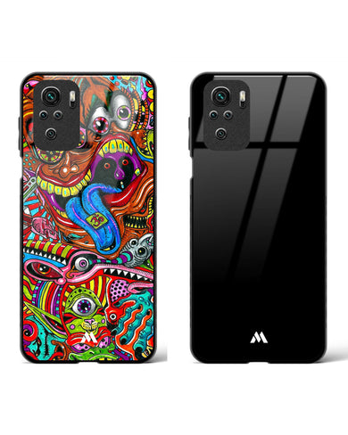 The All Black Art Glass Case Phone Cover Combo-(Xiaomi)