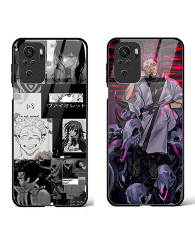 Jujutsu Kaisen Sukuna Glass Case Phone Cover Combo-(Xiaomi)