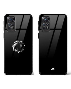 The All Black Geometry Glass Case Phone Cover Combo (Xiaomi)