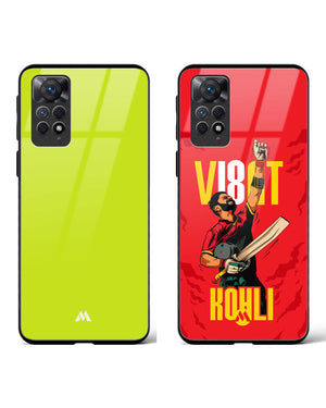 Virat King Kohli Foam Glass Case Phone Cover Combo-(Xiaomi)