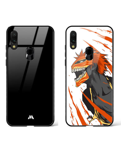 Hollow Mask in Black Glass Case Phone Cover Combo-(Xiaomi)