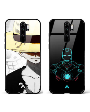 Ironman-Arc Luffy-Strawhats Glass Case Phone Cover Combo-(Xiaomi)