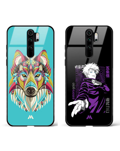 Jujutsu Gojo Wolf Cub Glass Case Phone Cover Combo-(Xiaomi)