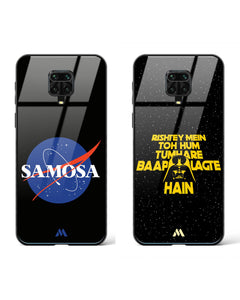 Baap Vader NASA Samosa Glass Case Phone Cover Combo (Xiaomi)