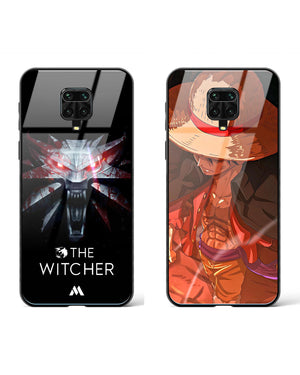 Strawhat Luffy Witcher White Wolf Glass Case Phone Cover Combo (Xiaomi)