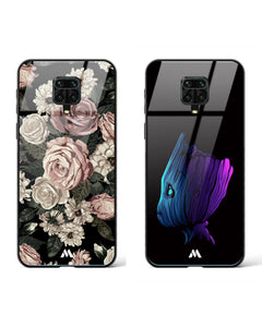 Baby Groot Fluroflare Floral Bouquet Glass Case Phone Cover Combo (Xiaomi)